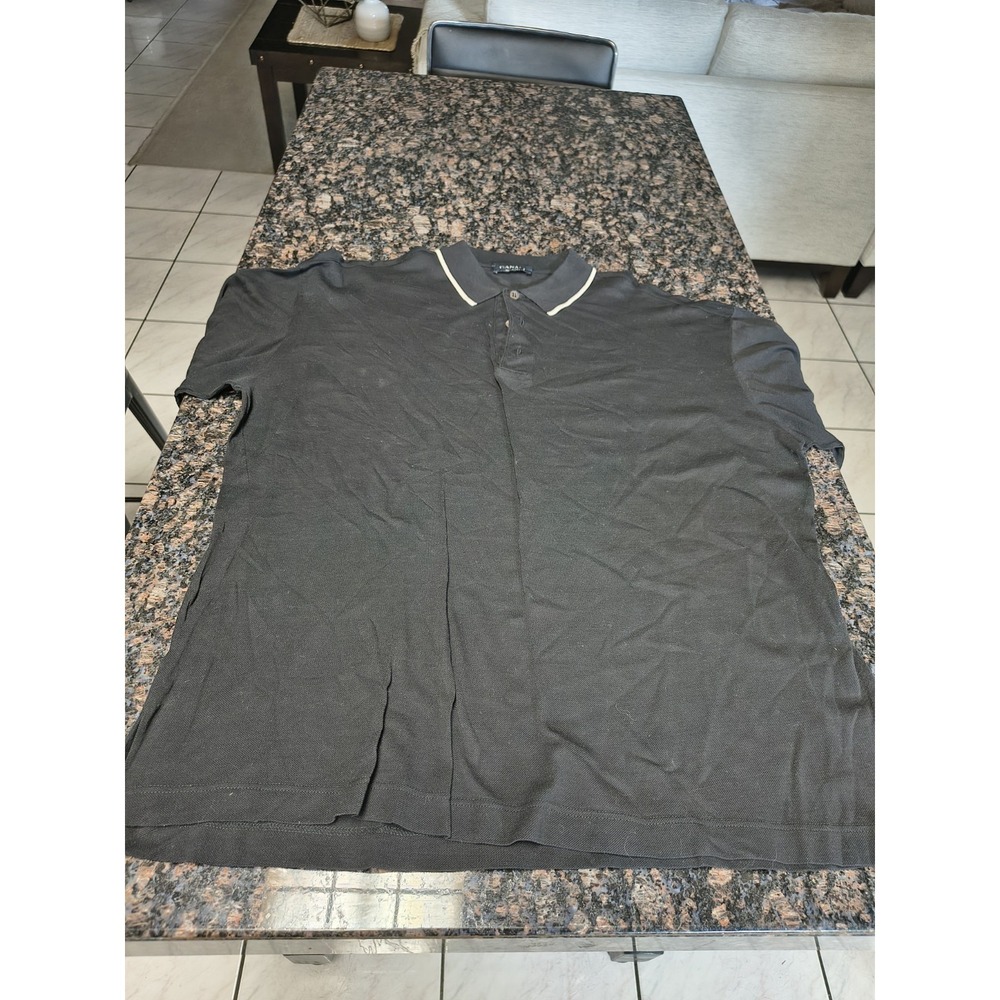 black Canali pique polo shirt Mens